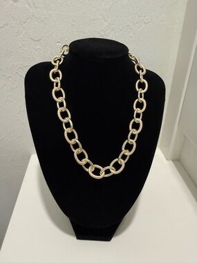 Gold Rope Link Chain Necklace - Women Jewelry